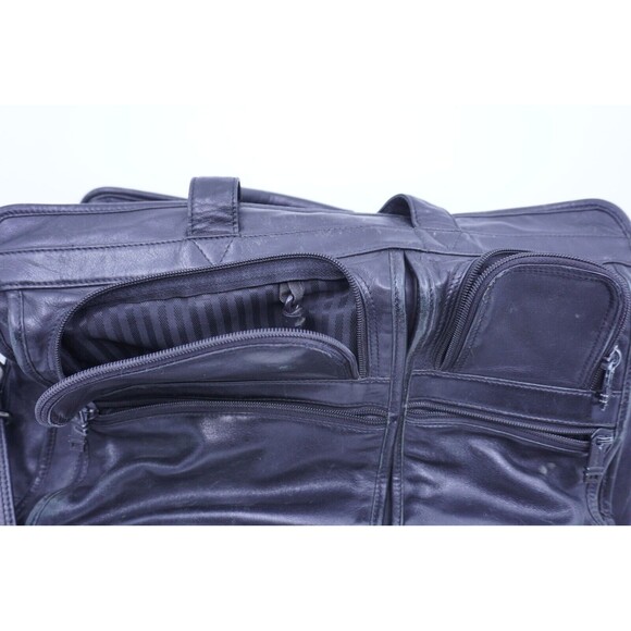 Tumi Alpha 96141D4 All-Leather Expandable Briefcase Shoulder Messenger Bag PC - Picture 4 of 8